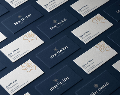 A logo concept for a high-end fashion outlet blue branding fashion high end orchid premium