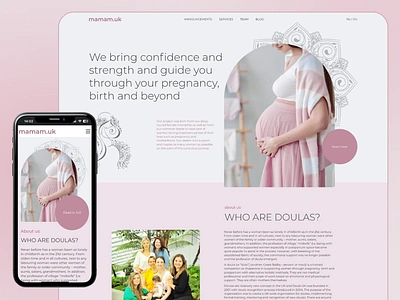 Doulas website design design doula figma ui web webdesign website