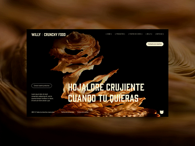 Willy Crunchy Food - Web design concept graphic design ui web web design