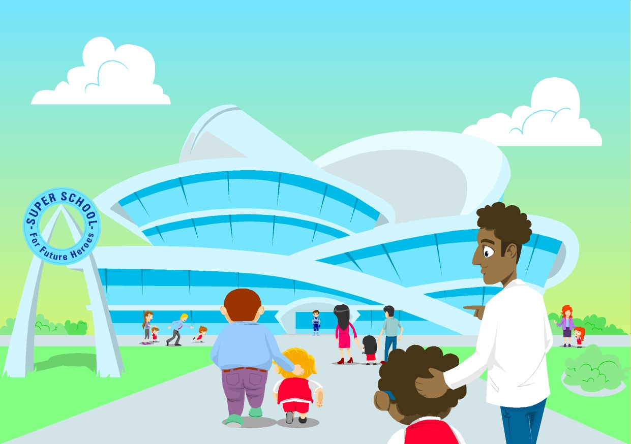 Vector Illustration | ILP comic education illustration for children superheroes vector illustration