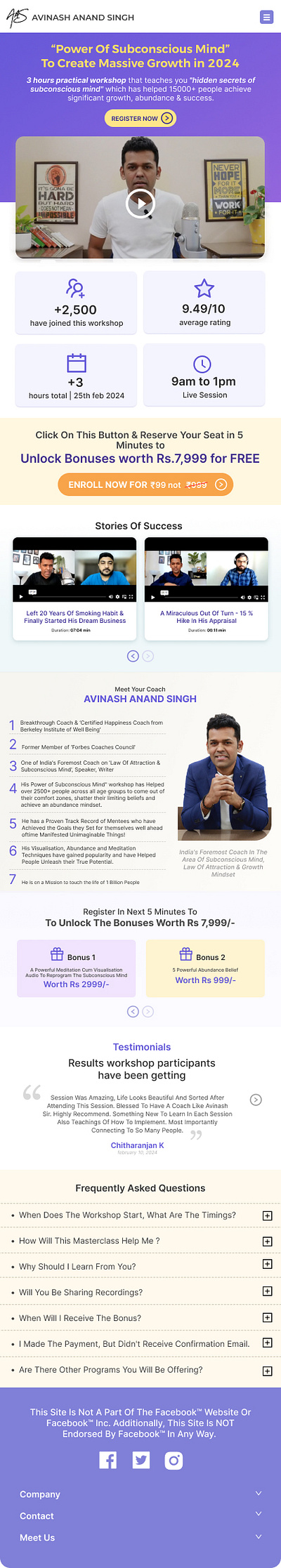 Website redesign for mobile version Avinash Anand Singh avinash anand singh ui