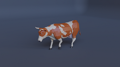 Cow (Animation) 3d 3d animation 3d cow 3d modeling animal animation blender camera idle animation light render riging run animation texture paint uv unwrapping walk animation