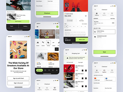 E-Commerce Shoe Store Mobile app design concept app branding concept design ecommerce mobile mobile app shoe store ui