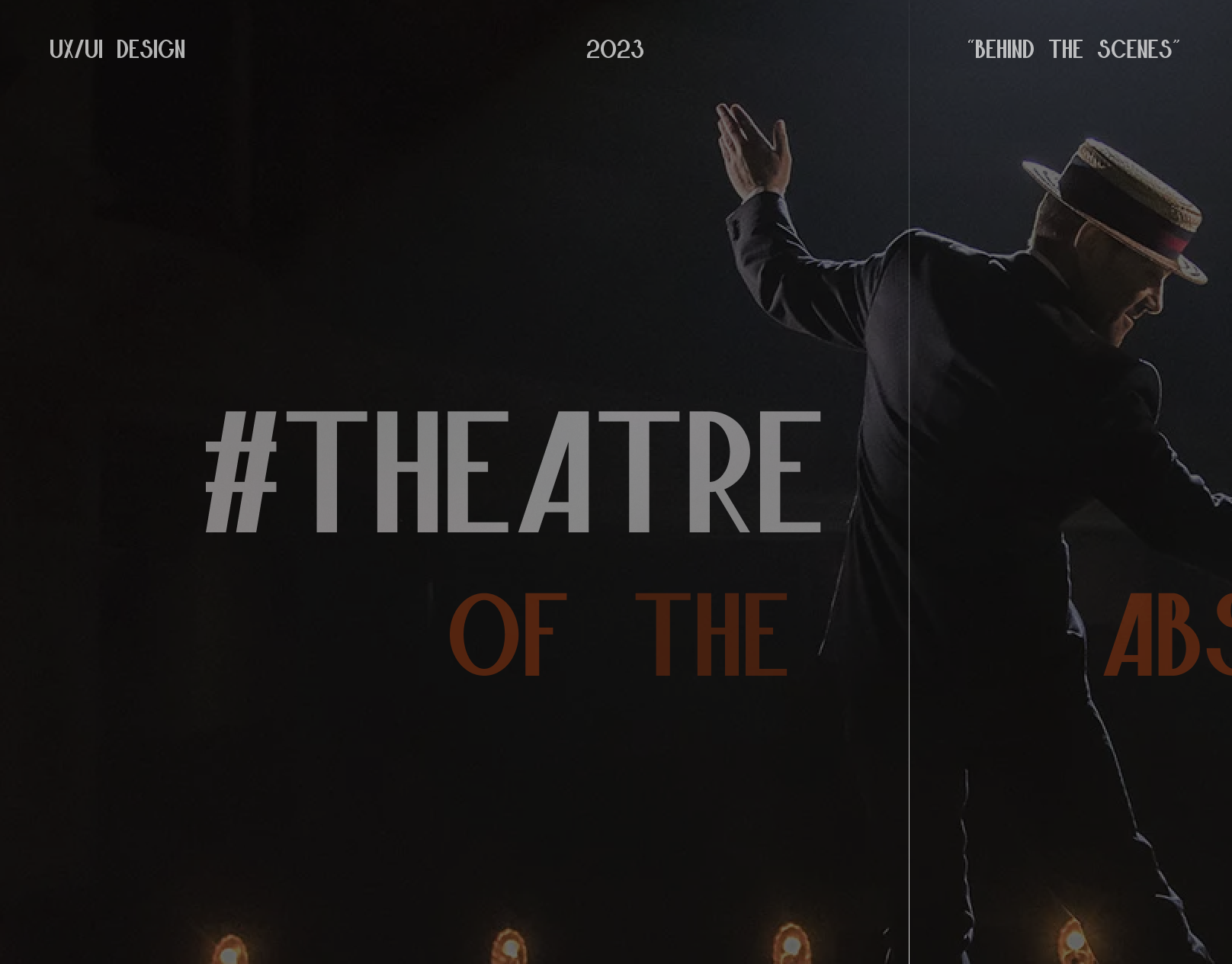 Theatre Of The Absurd | UI-Design | Website Concept branding concept figma interface land landing page theatre ui ux web design