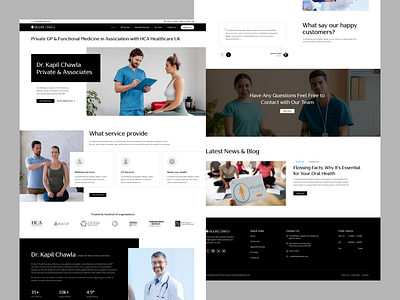 Dr. Kapil Chawla Consultant Wellness Healthcare Website Design animation branding graphic design logo motion graphics ui