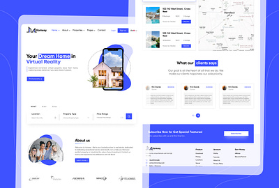 Real Estate Landing Page Design product design ui user experience user interfacde ux uxreserch uxui