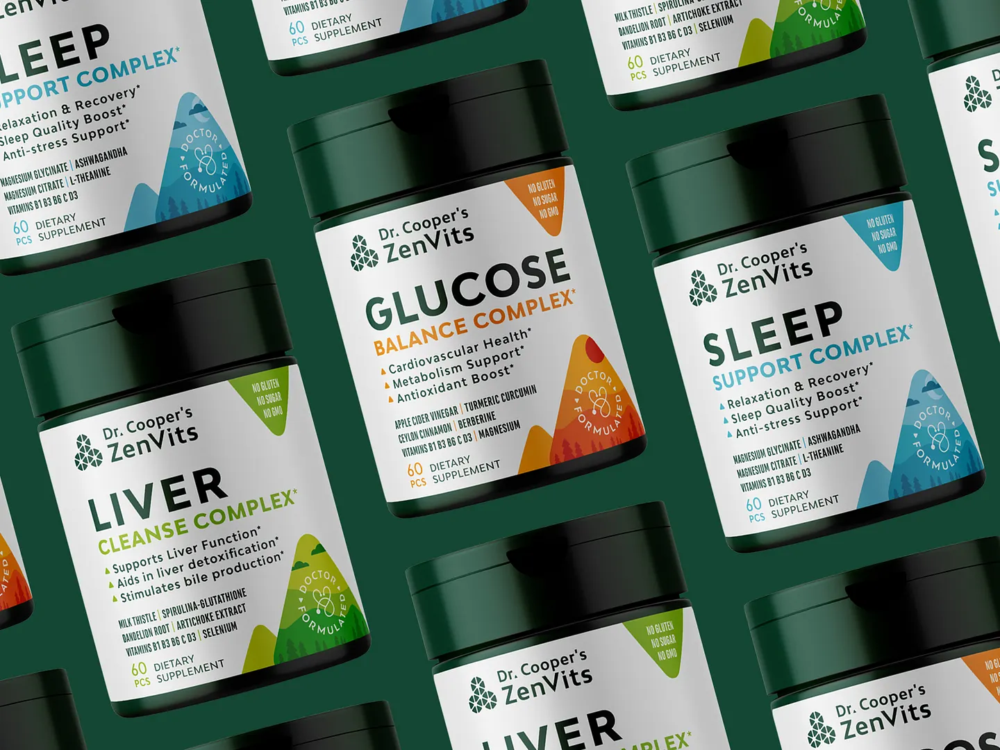 Innovative Supplement Label Design for Wellness Products