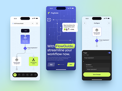 Workflow - SaaS Mobile App app design application design design interface ios app design mobile app product saas service startup ui uiux ux