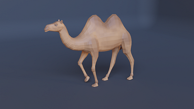 Camel (Animation) 3d modeling blender camel camera idle animation lighting render riging run animation texture paint uv unwrapping walk animation
