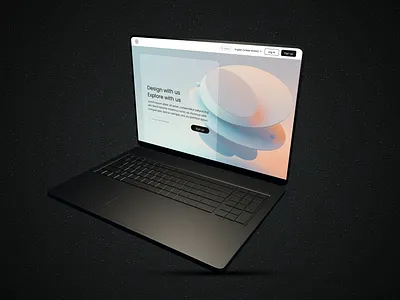 Landing Page In Laptop Mockup figma mockups photopshop ui ux