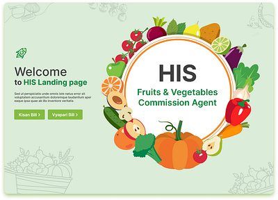 Landing Page & Mobile App Design for Fruits & Vegetable Agent graphic design ui