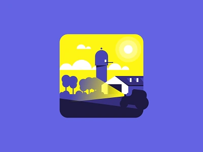 mini landscape #2 branding cowboy design farm graphic design icon illustration landspace line mini minimal retro simple tractor ui