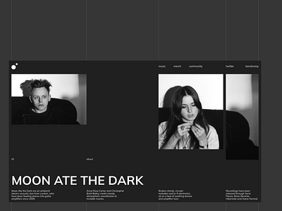 Moon Ate The Dark Website Portfolio adaptive composition design grid minimal musician portfolio typography ui ux web web design website website portfolio