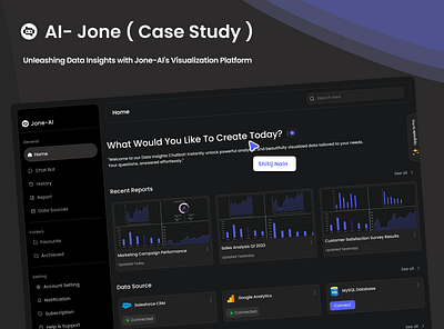 Jone- AI (Data insight dashboard) ai ai dashboard branding chatbot dailyui dashboard design dribbble figma graph graph save graphic design illustration logo report save ui ux vector