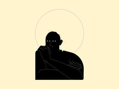 Still contemplating abstract composition conceptual illustration contemplating design dual meaning graphic graphic desing illustration laconic lines minimal philosophical illustation philosophy poster thinker thinking thoughts