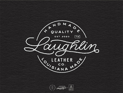 Laughlin Leather Co. Master Logo badge badge logo brand design brand identity branding branding design classic clean emblem hand drawn identity design logo logo design logodesign minimal simple small business typography vintage visual identity