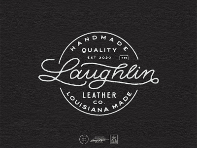 Laughlin Leather Co. Master Logo badge badge logo brand design brand identity branding branding design classic clean emblem hand drawn identity design logo logo design logodesign minimal simple small business typography vintage visual identity