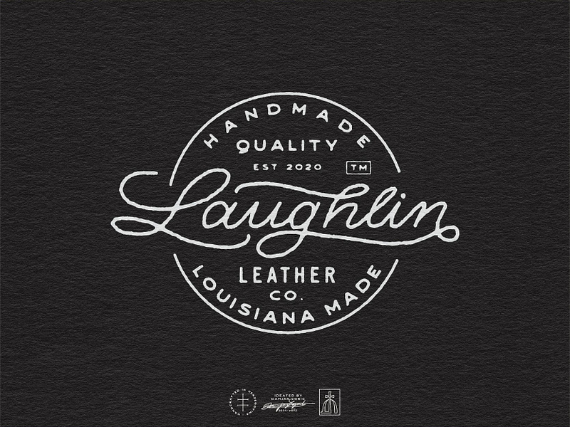Laughlin Leather Co. Master Logo badge badge logo brand design brand identity branding branding design classic clean emblem hand drawn identity design logo logo design logodesign minimal simple small business typography vintage visual identity