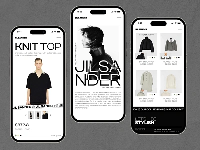 Jil Sander - Fashion Ecommerce Minimalist Website - Responsive bold website branding clean clothing company profile ecommerce fashion landing page luxury minimalist modern personal website responsive responsive website shop ui ux web design website website design