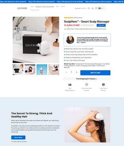 Shopify Product Page/Landing Page Design dropshipping store ecommerce website landing page one product store product landing page shopify expert shopify one product store shopify product page shopify store shopify website
