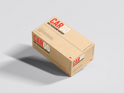 Free Cargo Box Mockup box mockup