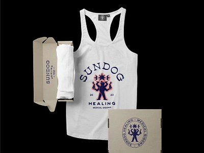 Sundog Healing Merch & Packaging Mockup apparel brand design brand identity branding branding design clothing hand drawn identity design logo logo design logo designer logodesign mock up mockup packaging packaging design tank top tshirt vintage visual identity