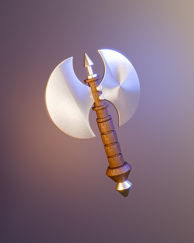 Brave Axe! 3d axe blender graphic design wewapon wood