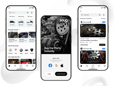 Souq Mobile App - UX/UI Design buy cars design ecommerce estore figma ios market marketplace mobile mobile app product project saas sell software ui user ux uxui