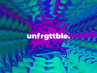 UNFG-bg-TTBLE background blue blur branding design glitch graphic design green liquid square unfrgttble