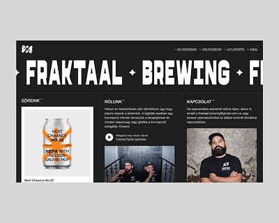 Fraktaal Brewing Site branding concept ui ux