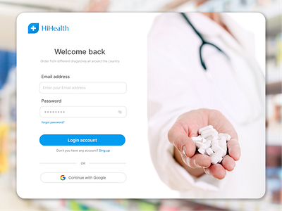 Online Drugstore Login Page daily ui dailyui design drugstore healthcare interface login medical persona pharmacy product design responsive sign in sign up ui user exprience ux website