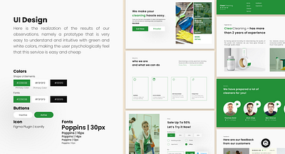 Clear Cleaning app clean clear design desktop green landing mockup page prototype thinking ui ux web white