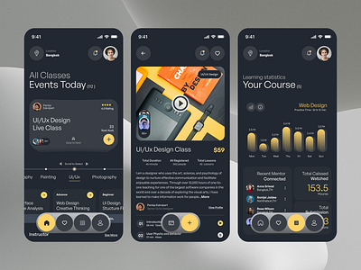 E-Learning Application adobe xd app app ui application courses e learning education figma ios ios app mobile mobile app mobile ui ui ui ux uidesign user experience user interface userinterface uxdesign