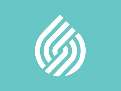 SipSmart app logo aqua brand identity drop geometric icon logo minimal minimalist modernist water logo
