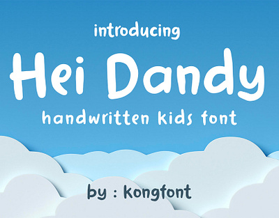 Hei Dandy Modern Classy Handwritten Kids Font branding design font handwritten illustration italic logotype script typeface ui