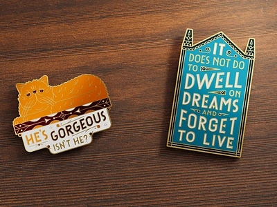 “He’s gorgeous isn’t he?” blender blenderrender cat crookshanks digitaldesign digitalillustration enamel pin enamelpindesign harry potter hedwig illustration magic muti orange cat owl wizard wizardingpin