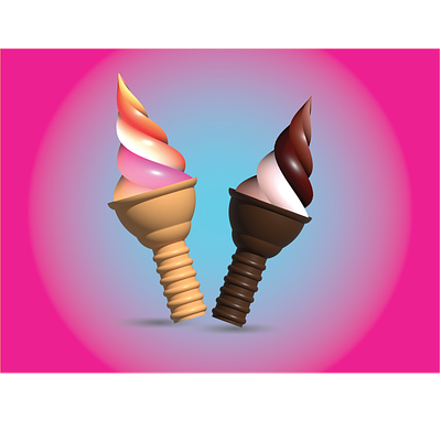 3D Ice cream vector illustration 3d design graphic design ice cream illustration vector