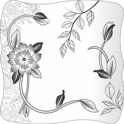 square plate design Summer flowers abstract branding design flower graphic design illustration vector