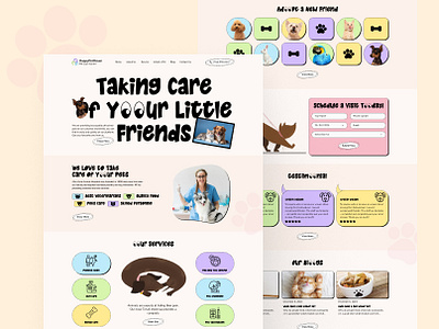 Pet Care Services Website Design new pet care services web design pet care services uiux design pet care services web design pet care website design pet shop website design pet store landing page design