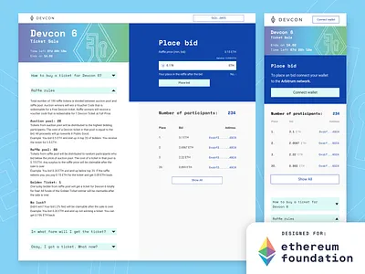 Devcon - Responsive UI desktop & mobile blockchain branding cryptocurrency design graphic design illustration ui ux