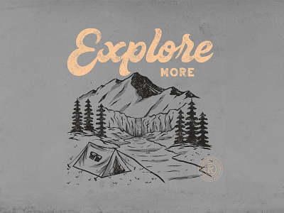 Explore more -- Outdoor vintage illustration brand camping clothing graphic design hand draw illustration mountain outdoor vintage