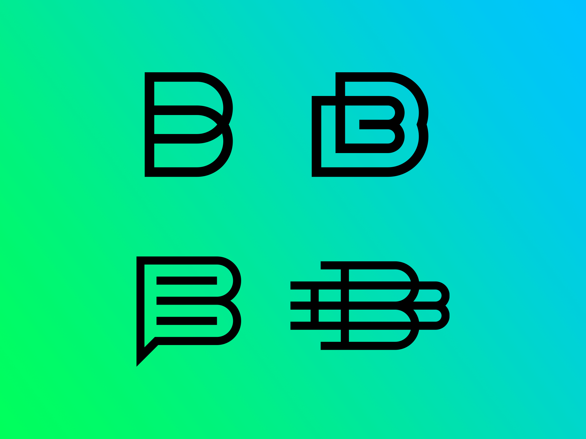 B Logos app logo b logo brand branding identity lettermark logo logotype mark monogram sign startup logo symbol tech logo technology logo wordmark