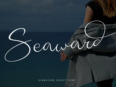 Seaward branding design hand drawn hand drawn font handwritten font illustration light font logo font logotype font marketing poster font script font signature font social media ui web font