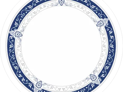 blue pattern circle plate abstract branding design flower graphic design illustration vector