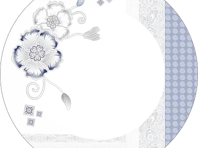 plate design pink flowers with pattern abstract branding design flower graphic design illustration vector