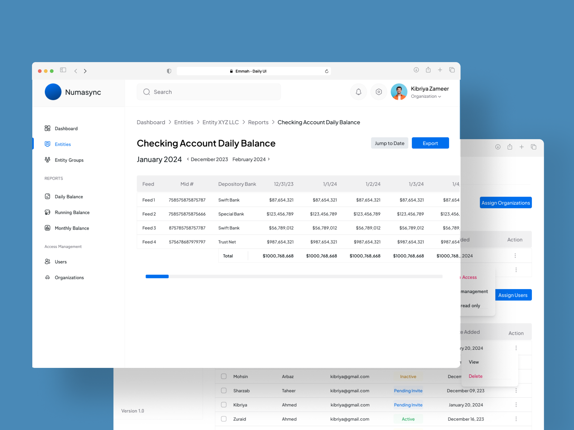 Example of Minimalistic Dashboard Design