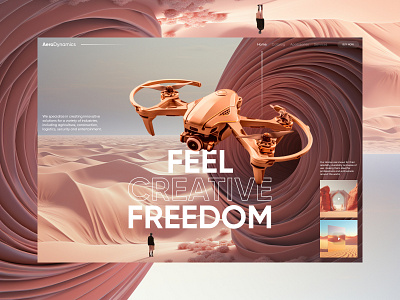 Website Design. Aero Dynamics aero concept creative design drone dynamic freedom store ui ux vr web website