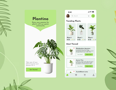 Plant App - 3D Design 3d graphic design plant ui uiux