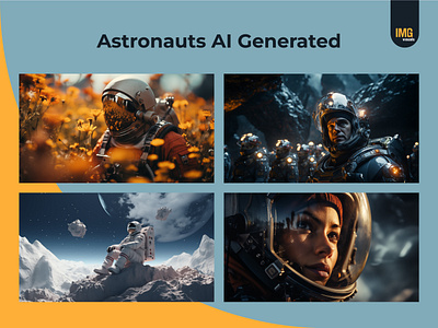 Astronauts AI generated illustrations ai ai art ai generated ai photo artificial intelligence astronaut background cosmos galaxy generated generated illustration generated image generated photo illustration midjourney photo space wallpaper