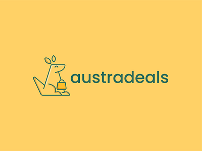 austradeals australia australia logo bag cart e commerce ecom kangaroo kangaroo logo koala logo market marketing marketplace payment shipping shopping bag shopping logo